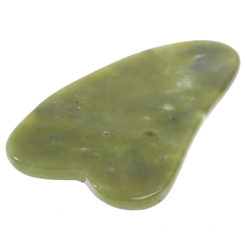 Gua Sha Natural Green Jade Quartz Crystal Stone Bodys Massage Board Qme