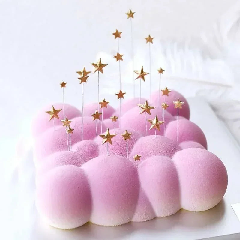 3D Square Cloud Shaped Silicone Cake Mold White Mousse Baking Dessert Qme