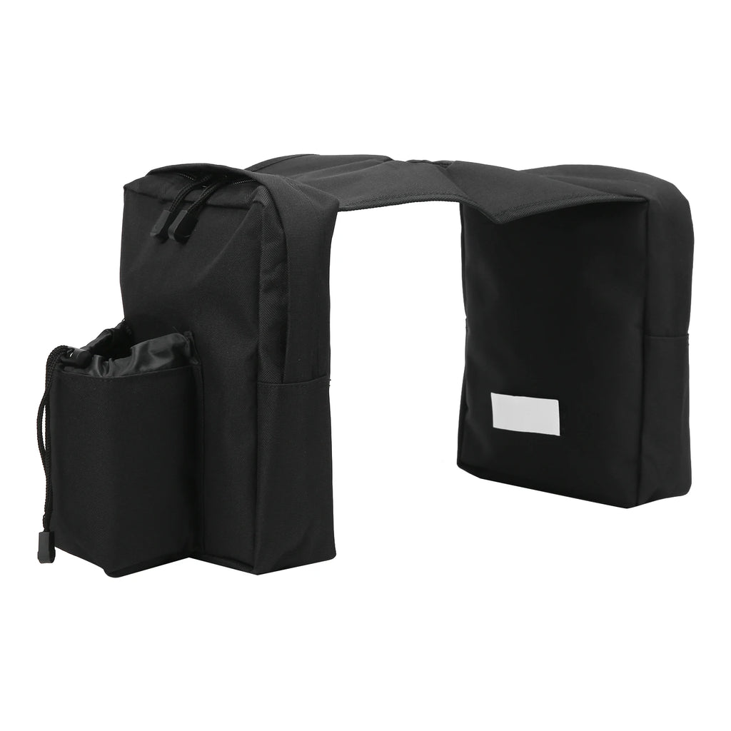 ATV Bag Oil Bag Motorcycle Front Saddle Bag Fuel Storage Pouch for ATV Dirt Bike Snowmobile Motorcycle Saddlebags Qme black