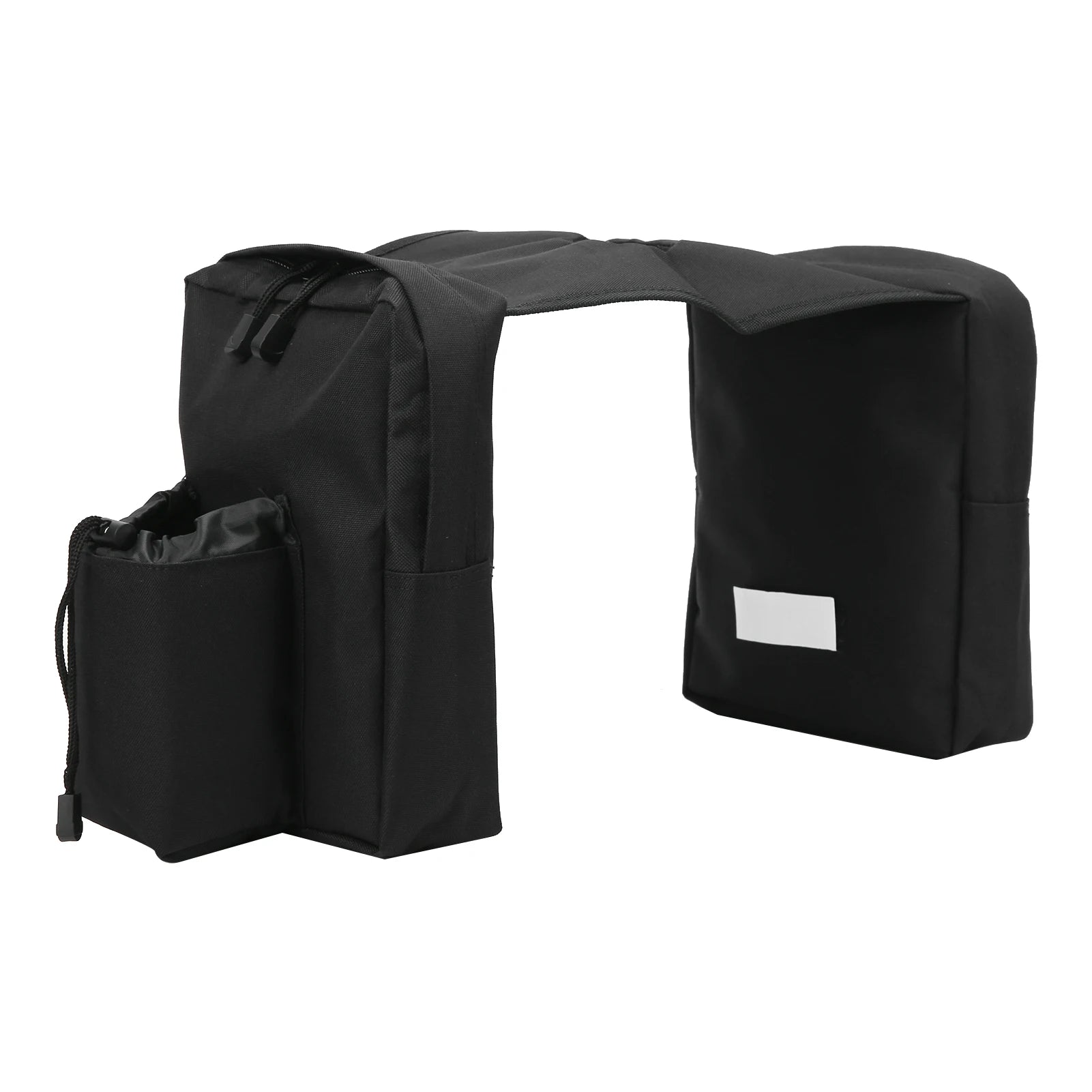 ATV Bag Oil Bag Motorcycle Front Saddle Bag Fuel Storage Pouch for ATV Dirt Bike Snowmobile Motorcycle Saddlebags Qme black
