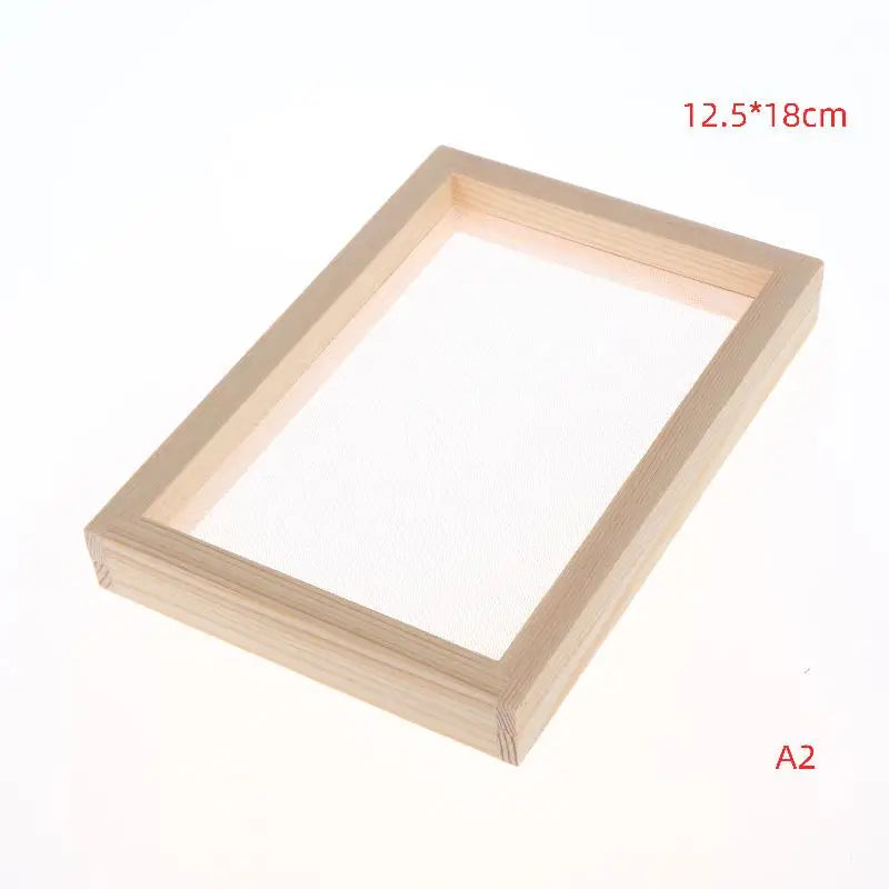 Paper Making Frame Screen DIY Wood Papermaking Mould Crafts Handcraft Qme A2
