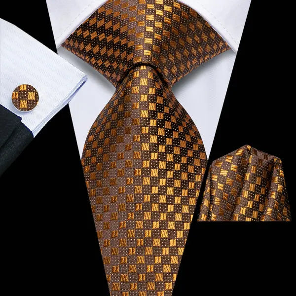 Complete Men's Tie Accessories Bundle Classic Pocket Handkerchief Qme DPTH-LDSN3910
