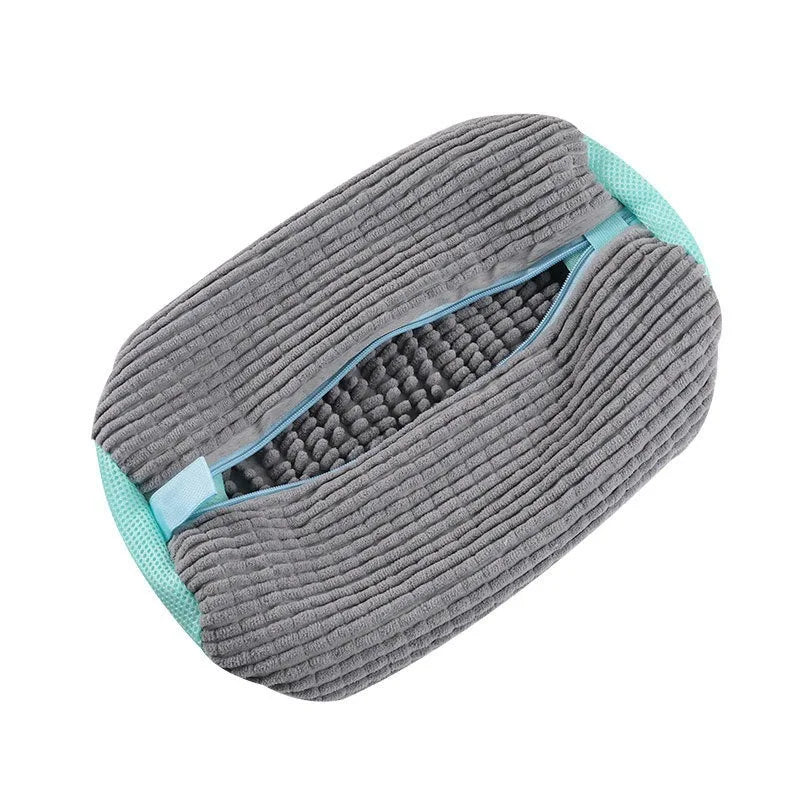 360 Shoe Washing Machine Bag All Types Anti-deformation Washable Qme grey 1pc