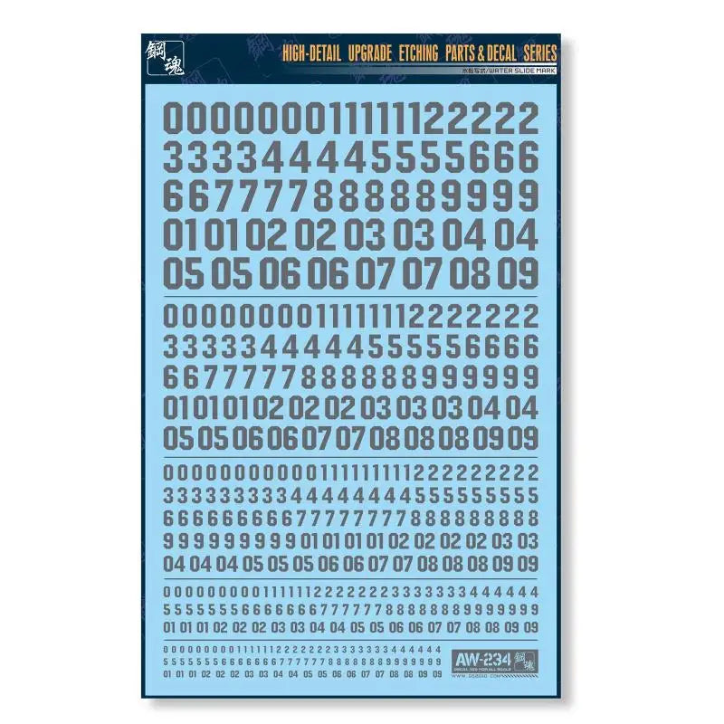 Number Letter Water Decal Stickers Non-toxic Clear Print No Residue Qme A3