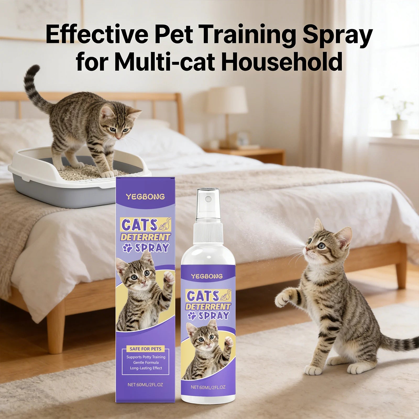 Pet Toilet Training Spray Induce Cat Pee Positioning Defecation Correct Bad Habit Reduce Scratching Behavior Cat Training Spray Qme