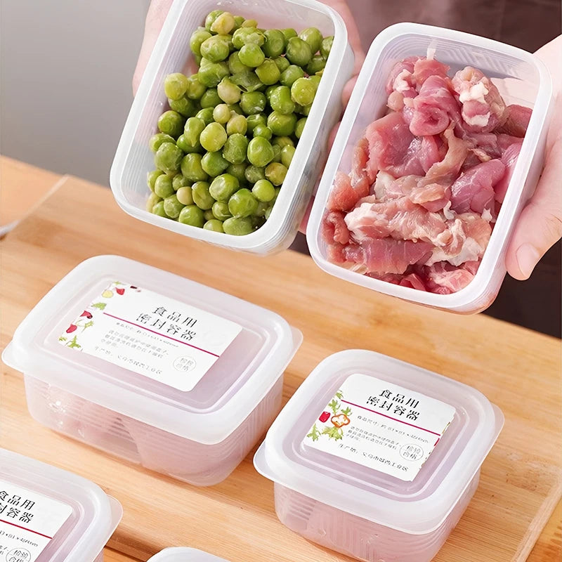10pcs Refrigerator Meat Freezer Box Compartmentalized Freezer Box Airtight Box Food Storage Box Qme