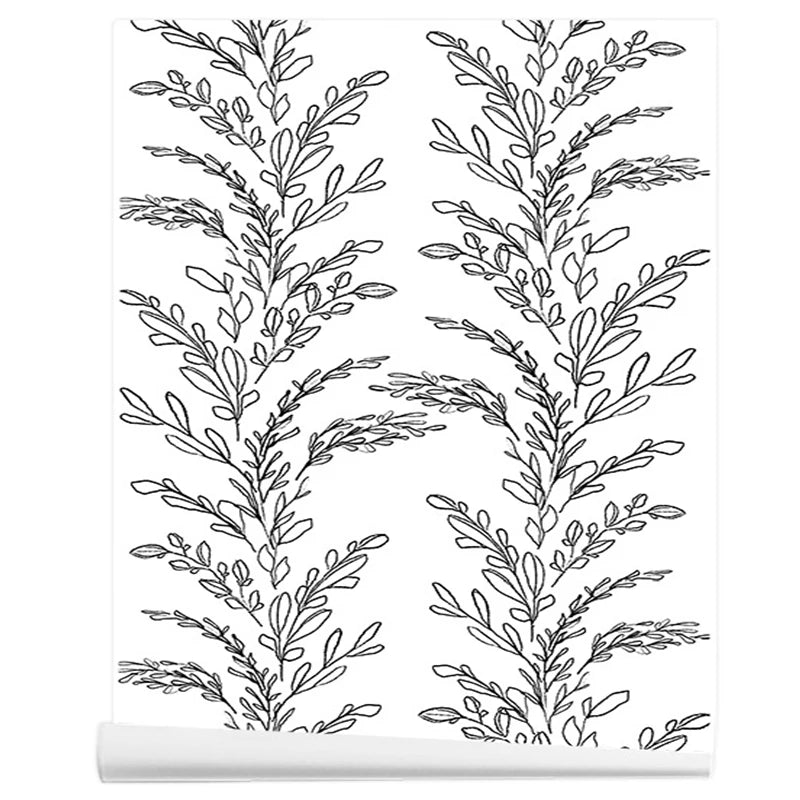 Black White Geometric Abstract Curve Peeling Wall Self-adhesive Qme green 500CMX45CM