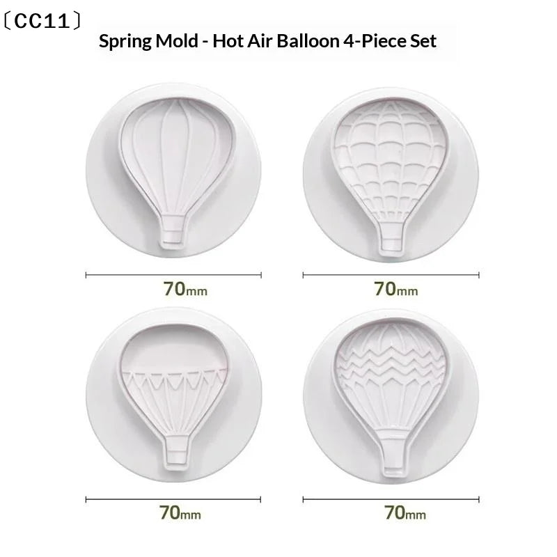 Air Balloon Frosting Cookie Mold Spring Press Cake Decoration Qme