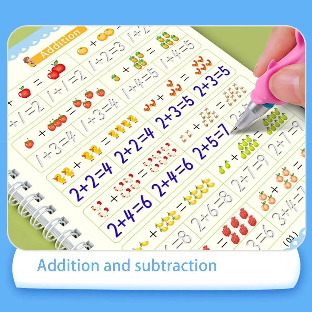 Sank Magic Practice Copybook Pen Preschools Kids Calligraphy Children Wiping English Free Book Reusable Writing Verison Qme