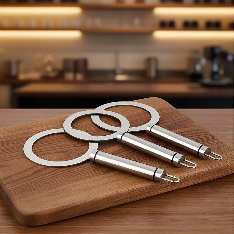 Professional Stainless Steel Brulee Rings Milk Tea Cups Baking Tools Qme