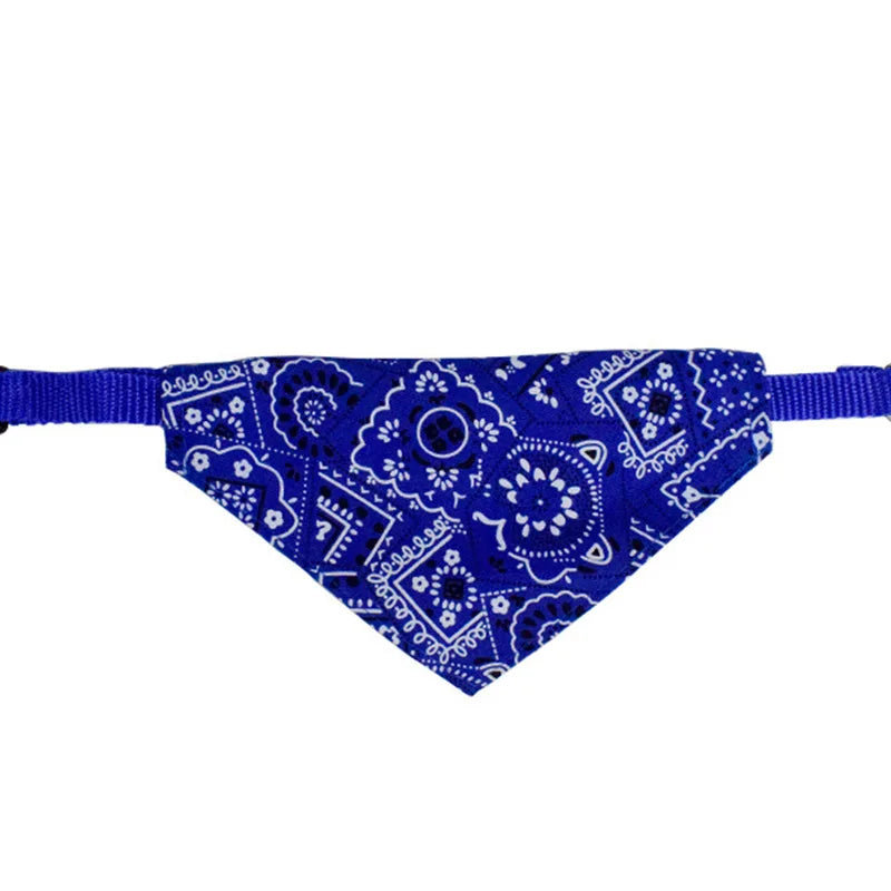 B Adjustable Triangular Bandage For Pet Dog Cat Washable Scarf Bandana Collar Bibs Cat Neck Decor Birthday Party Dress Up Qme dark blue 2.0cm