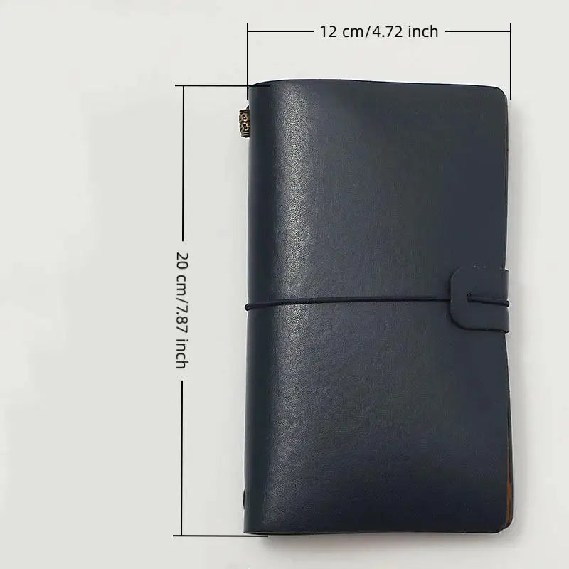 Vintage PU Leather Refillable Notebook Soft Cover Loose Leaf Pages Qme