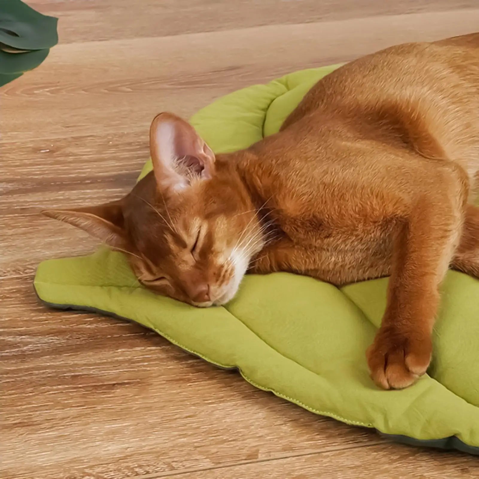 Cooling Dog Mat Cat Cooling Mat Leaves Shape Bed Blanket Non-Slip Portable Washable for Indoor Outdoor Pool Crate Beach Camping Qme