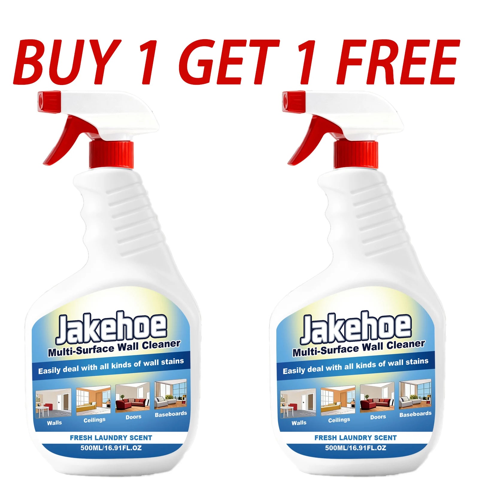 Multi-surface Wall Cleaner Effectively Removing Fingerprints & Crayon Marks Freshing Aroma Save Time Wall Decontamination Spray Qme BUY 1 GET 1 FREE