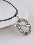 Steam Game Dark Souls 3 Cosplay Blade of The Dark Moon Pendant Covenant Sword Retro Necklace Leather Rope Steampunk Jewelry Gift Qme Necklace