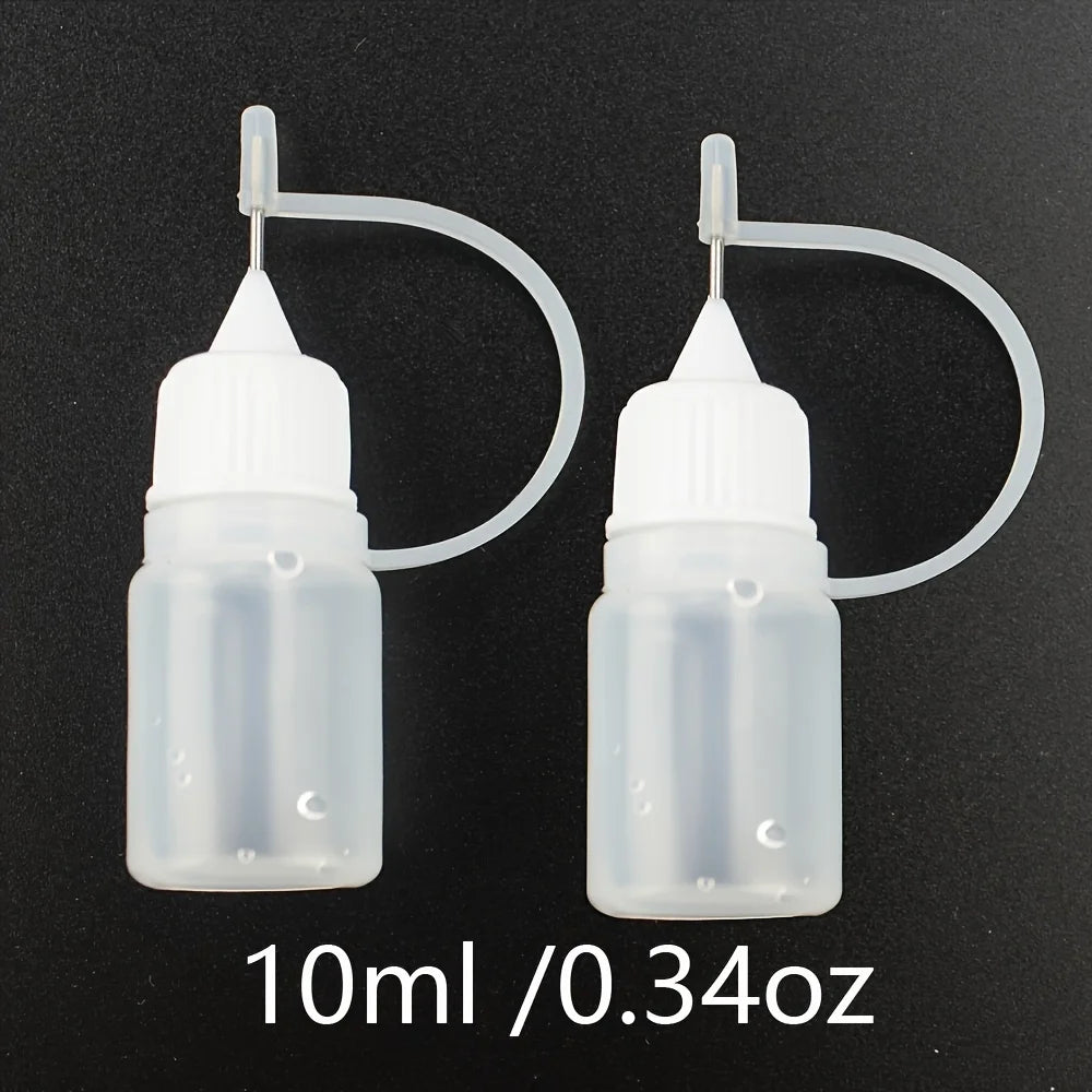 Plastic squeezable bottles, dropper bottles, ink bottles, glue bottles, dispensers, colored bottles, squeeze-fill bottles Qme 2pcs 10ml 0.34oz