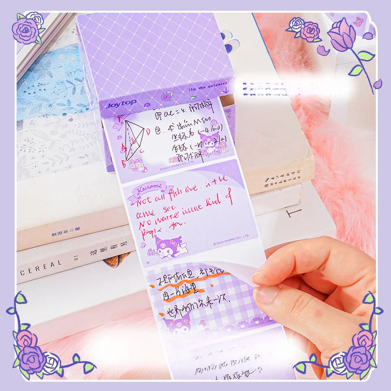 Hello Kitty Kuromi Pull-out Sticky Notes Cute Mistake-tracking Qme