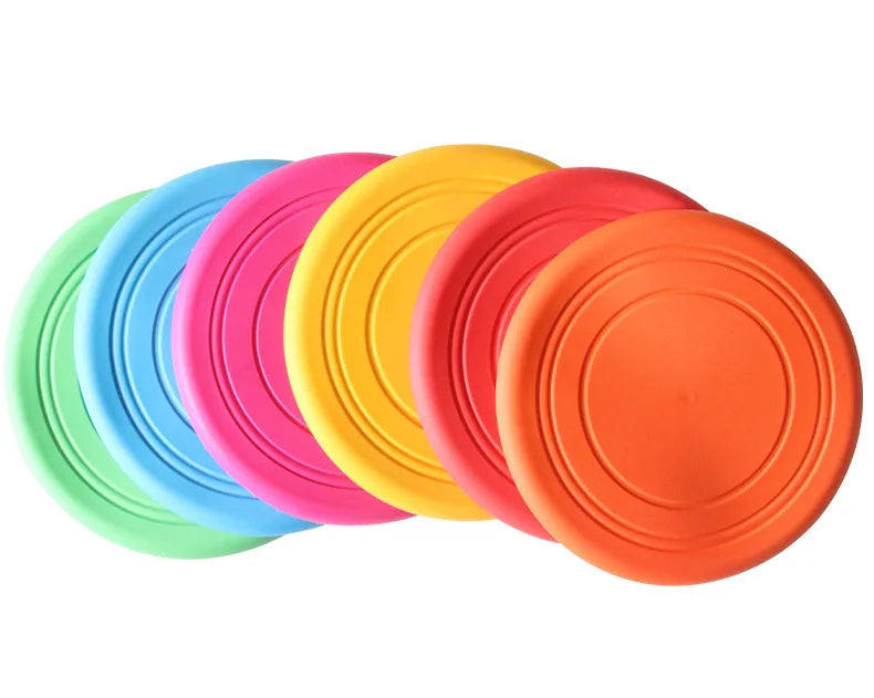A 6 Colors Silicone Flying Saucer Funny Dog Cat Toy Dog Game Flying Discs Resistant Chew Puppy Training Interactive Pet Supplies Qme
