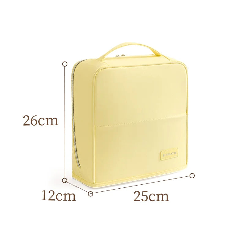 B Fashion New Model Makeup Bag Fashion Portable Makeup Bag Multifunctional Cosmetic Bag Waterproof Travel Organizer Makeup Case Qme Yellow