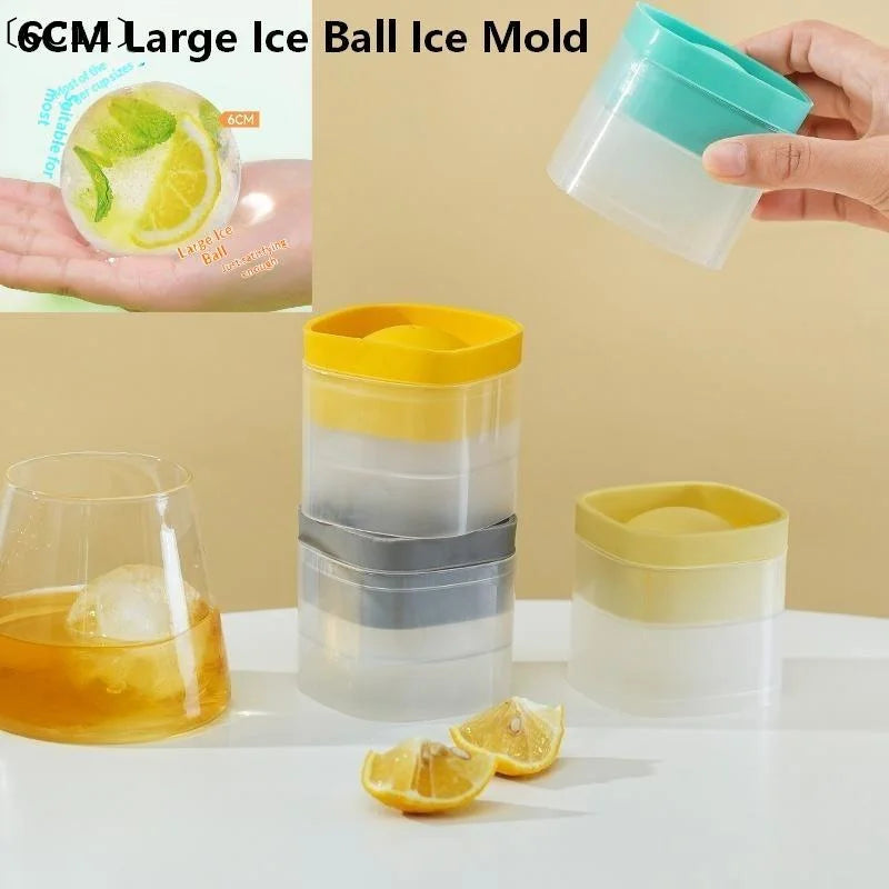 1 Large Ice Ball Mold Easy Demold Heat Cold Resistant Stackable Qme