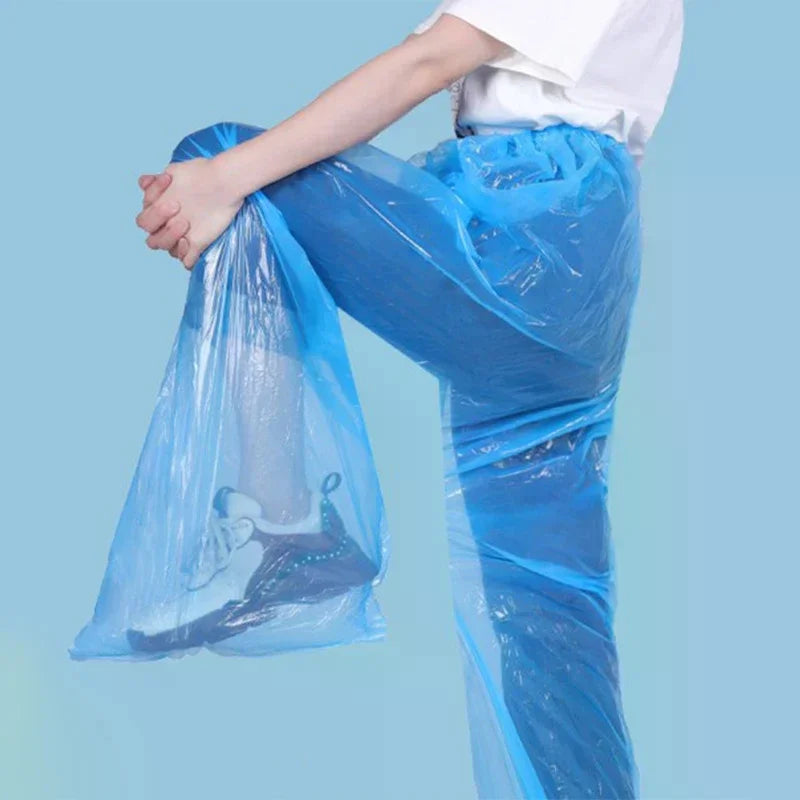 Disposable Rain Pants Thickened Foot Drift Waterproof Split Tourism Qme