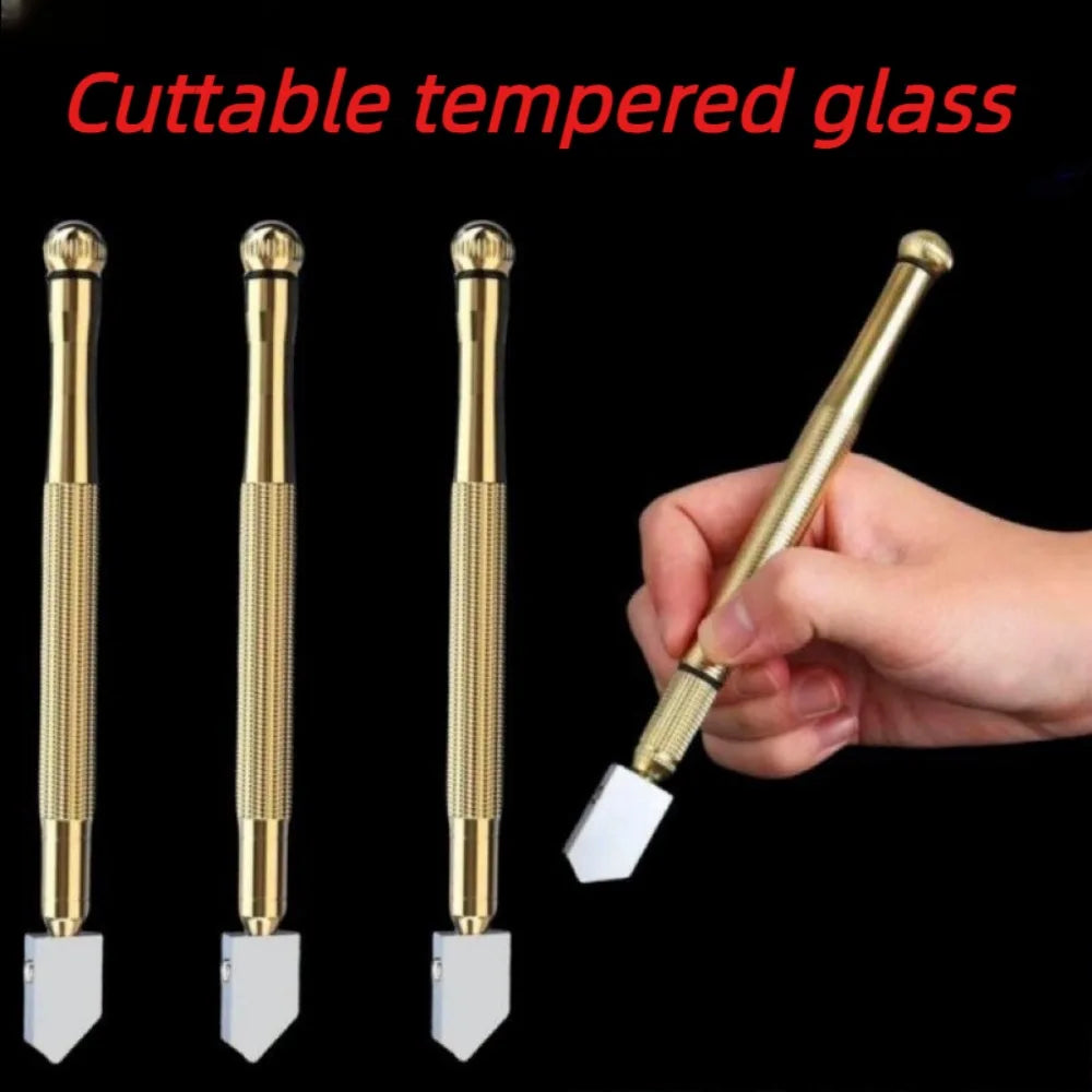 175mm Diamond Glass Cutter Pen Anti Slip Grip Portable Cutting Tool for Glass Tile Stone Engraving Construction Working Use Qme