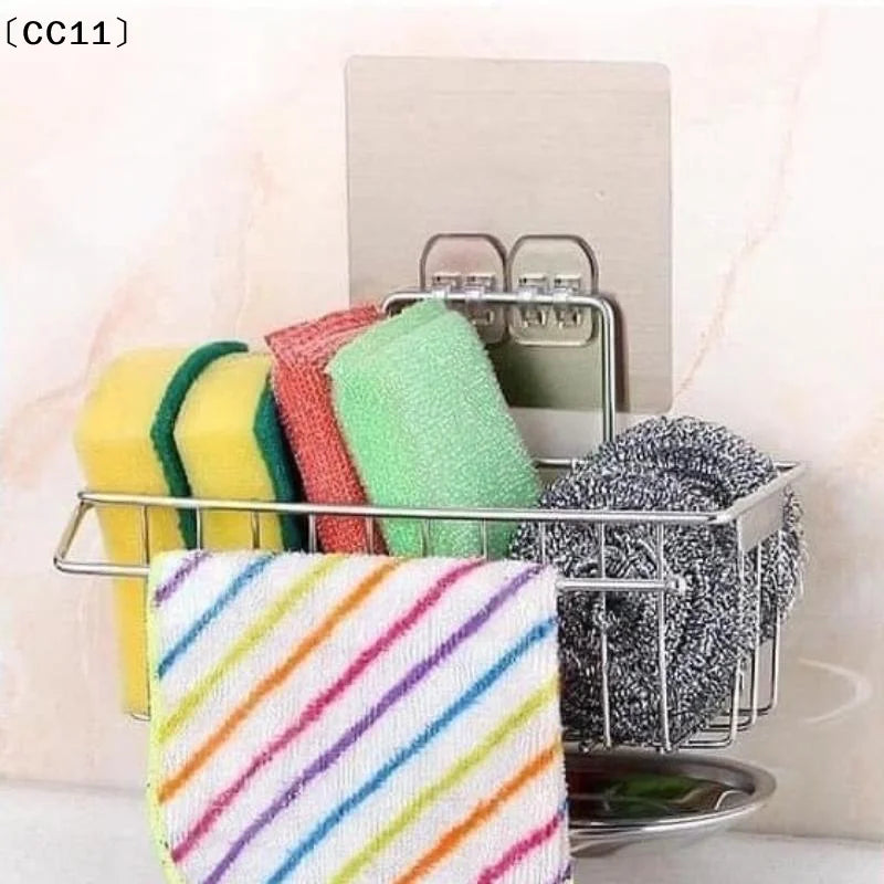 Stainless Steel Kitchen Drain Rack Basket Sink Side Storage Qme