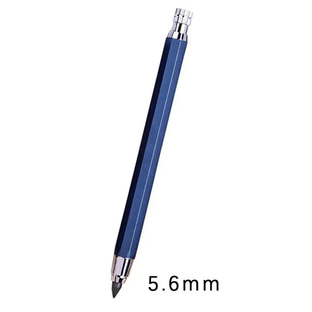 5.6mm Metal Mechanical Pencil And 2B/4B/6B/8B Pencil Refill For Writing Tool Sketch Comics Design Automatic Pencil Qme 1 blue pen