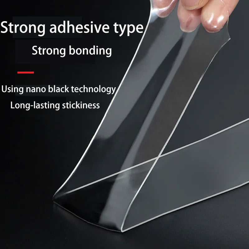 5M Nano Tape Double Sided Tape Transparent Reusable Waterproof Adhesive Strong Tapes Cleanable Kitchen Bathroom Supplie Qme