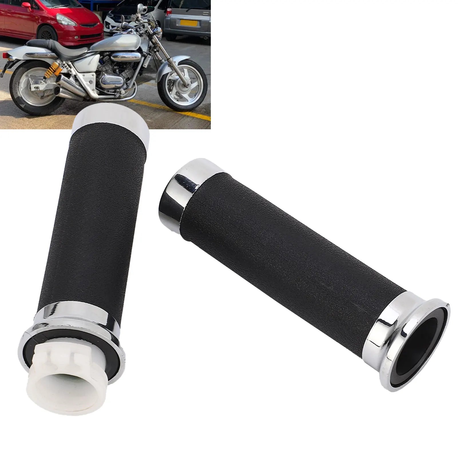 Motorcycle Handle Grip Throttle Handle Grips Anti Aging Ergonomic Cool for Magna 250 for Shadow 400 750 VT600 VT750 Qme