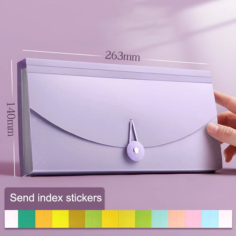 13 Pockets Expanding File Folder Accordion Document Organizer Check Qme 263MM purple
