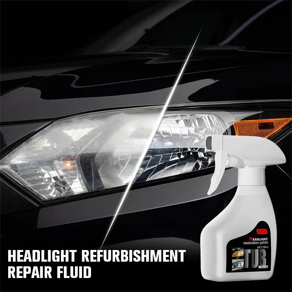 Headlights Cleaner Car Lights Cleaner Coating Spray Hydrophobic 180ml Polishing Anti-Fog Compound For Auto Detailing Windshield Qme