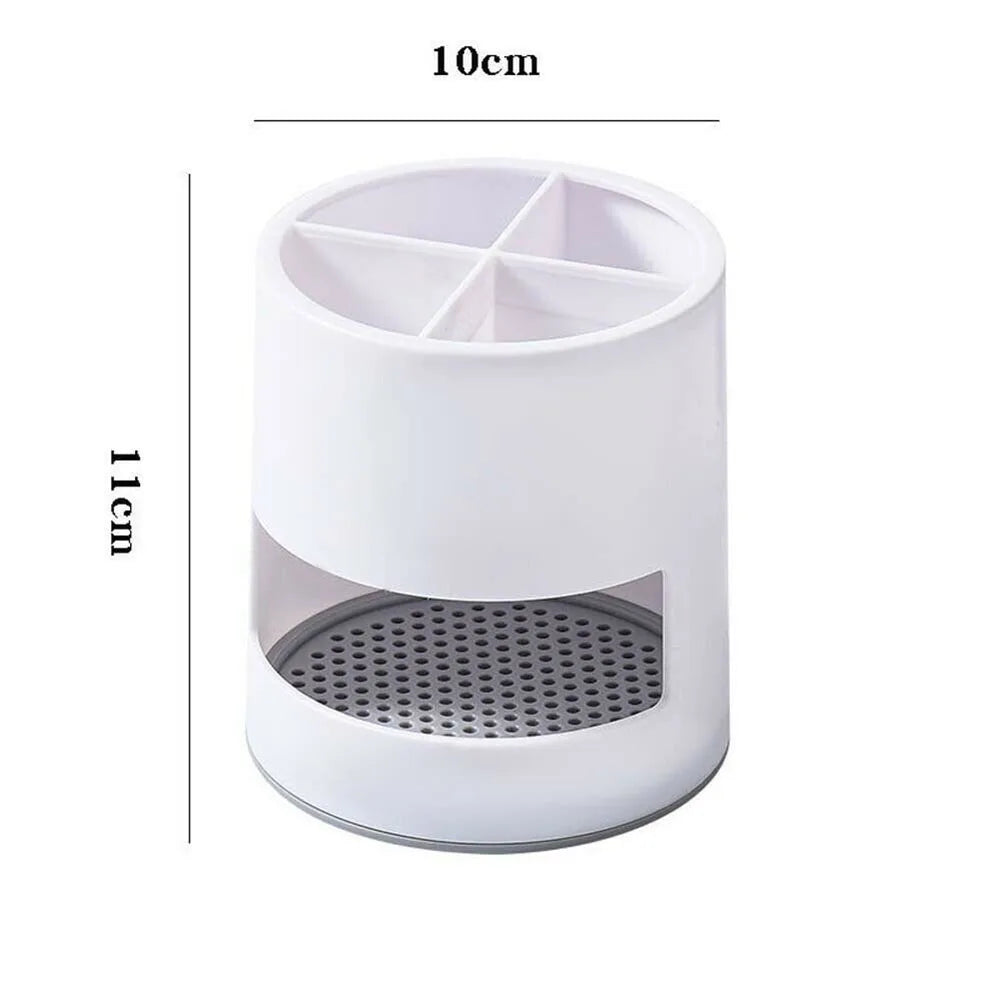 1x Toothbrush Holder Drain Rack Spoon Storage Makeup Brush Organizer Screwdriver Toothpaste Stands For Bathroom Household Parts Qme