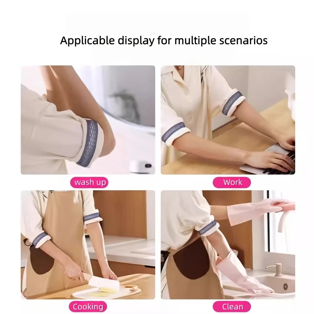 Sleeve fastener to prevent slipping, tight sleeves with cuffs, high elasticity without damaging the garment, comfortable and han Qme