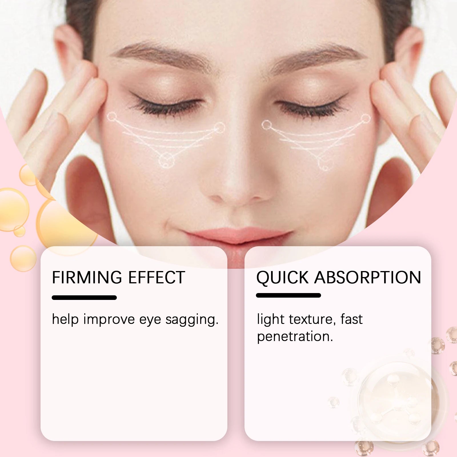 Firming Eye Cream Hydration Fade Eye Fine Sagging Line Anti Wrinkle Tighten Eye Bags Smoothing Care for Delicate Skin Eye Qme