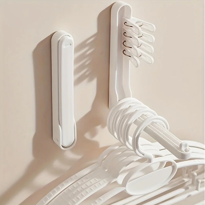1pc Closet Space Saving Device, Foldable Hanging Storage Organizer, Closet Hanger Organizer and Closet Storage Stand Qme