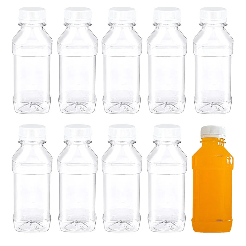 10 Clear Refillable Plastic Bottles Leak-proof Portable Containers Qme 10PCS