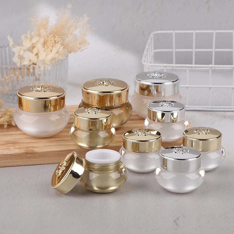 5 10 Empty Refillable Cream Jars Travel-friendly Makeup Skincare Qme