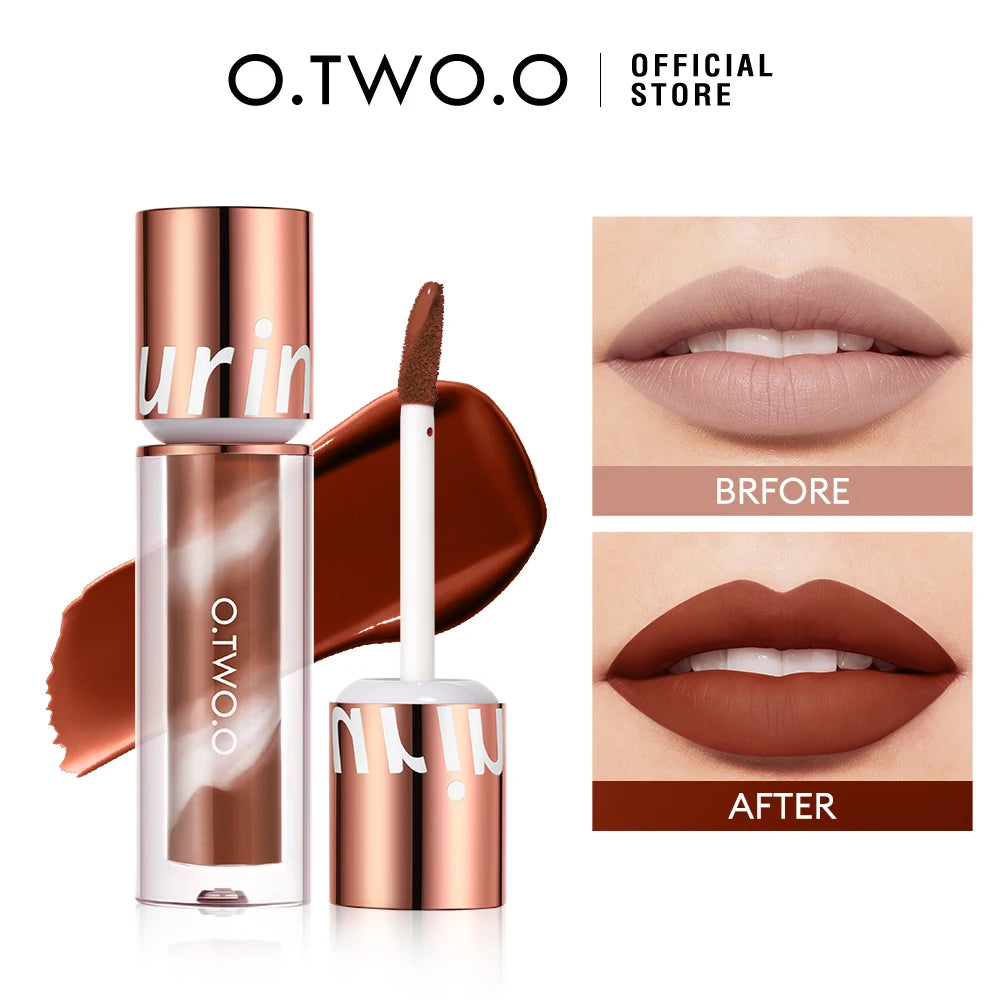 O TWO Lipstick Lip Gloss Waterproof Velvet Non-stick Cup Ultra Stay Qme