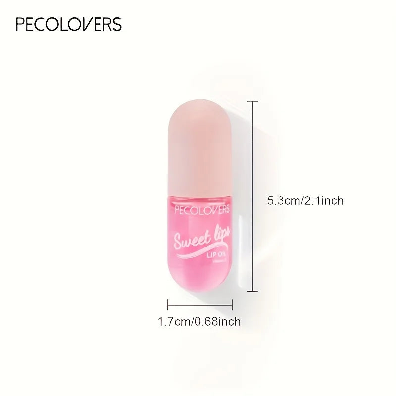 Strawberry Moisturizing Lip Gloss Peach Waterproof Glossy Long Qme