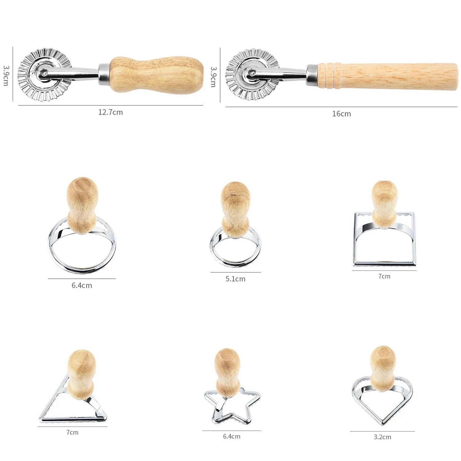 Stainless Steel Cookies Cutter Set Pasta Press Kitchen Attachment Kit Ravioli Maker Mold Tool Ravioli Stamp Set Pastry Wheel Set Qme