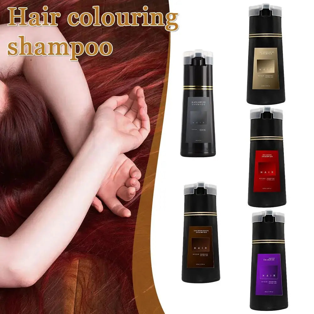 Nova Hair Dye Shampoo, Nova Hair Instant Dye Shampoo, Trynova Hair Shampoo, Hair Color Shampoo For Women And Men 200ml Qme