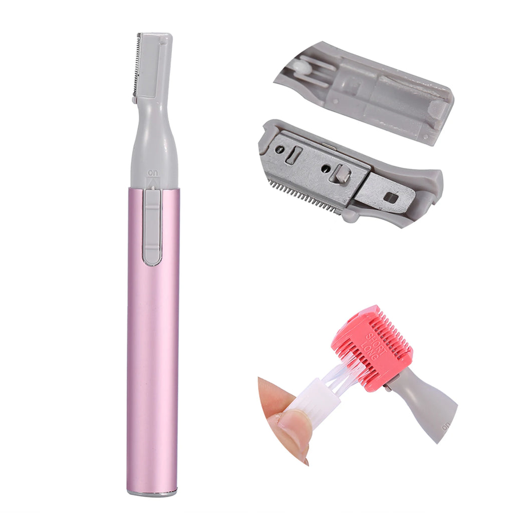 Face Hair Removal New Portable Electric Face Eyebrow Hair Body Blade Shaver Remover Trimmer Beauty for Women Qme