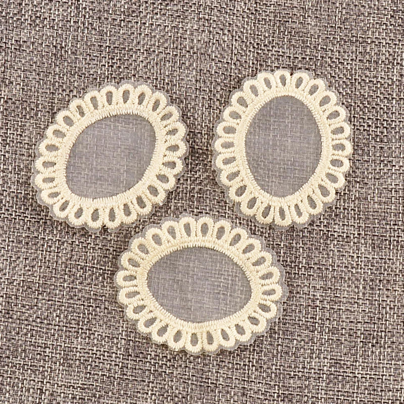 20pcs 21-55mm Mix Lace Bow Shape Appliques For DIY Clothing Bag Decoration Sewing Accessory Exquisite Patch Without Gum cp4186 Qme 20pcs 5.5x4.8cm