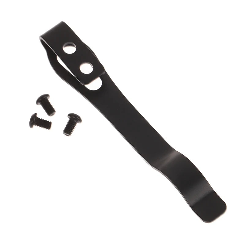 Stainless Steel Back Clip Pocket Knife Waist Folding Knives Handle Qme
