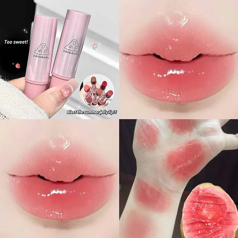 Hydrating Rose Brown Lipstick Waterproof Mirror Gloss Color Lip Balm Long-Lasting Wear Natural Shiny Finish Non-Drying Lip Care Qme 02