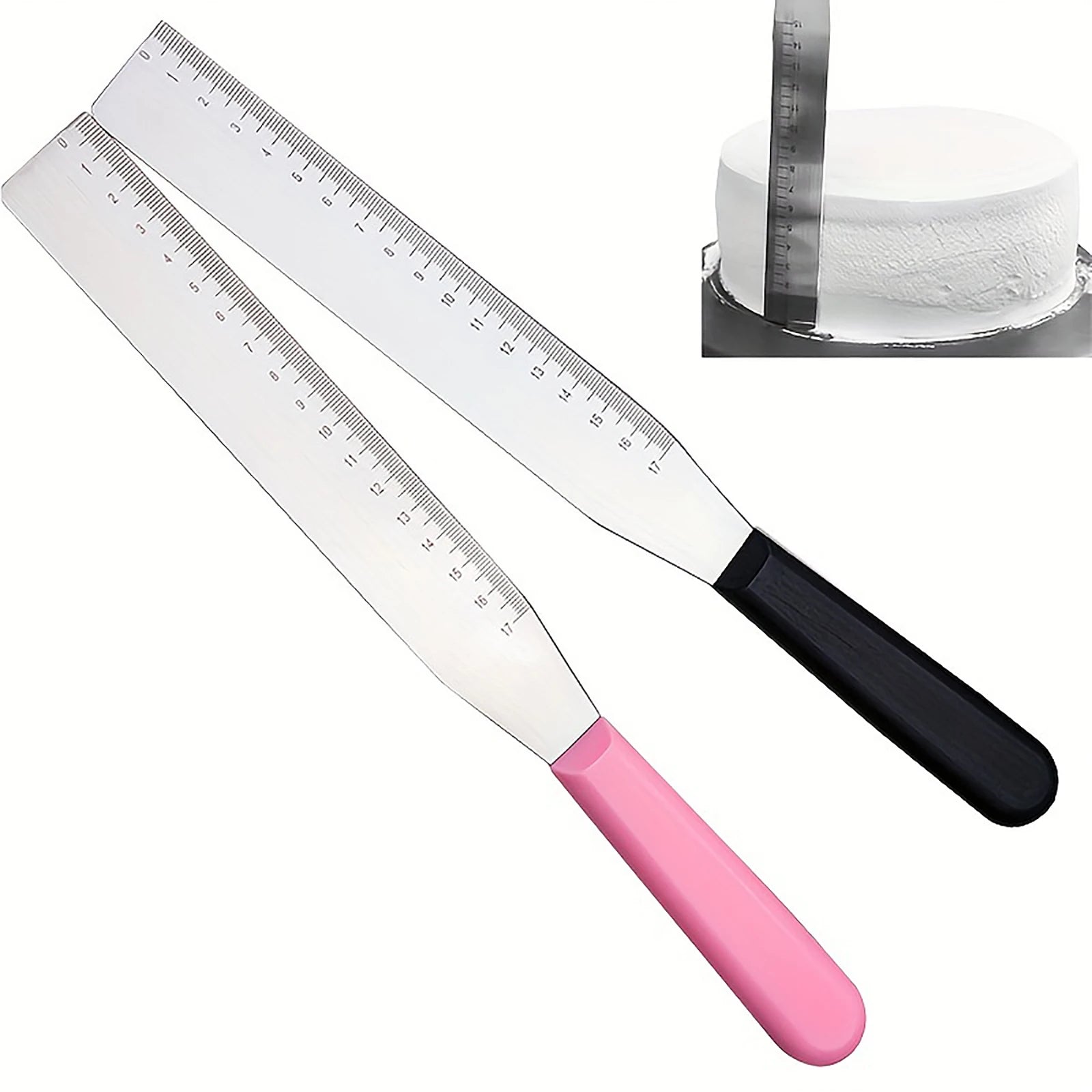 Stainless Steel Icing Spatula with Scale Right Angle Piping Cake Scraper Frosting Smoother Handmade Baking Tools Qme