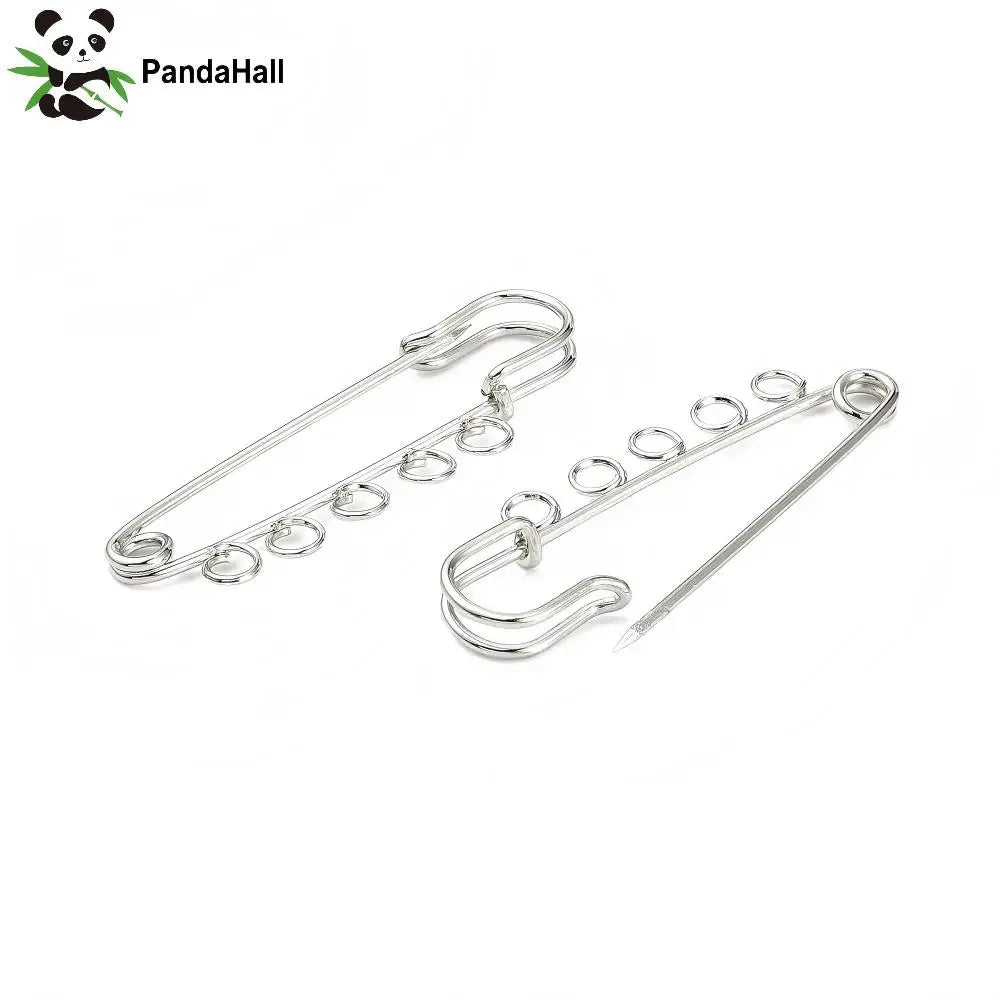PandaHall 10pcs Iron Safety Brooch Findings Kilt Pins, Platinum Finish 50x16.5x4.5mm for DIY Jewelry Making Craft Supplies Qme Default Title