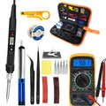 80W Digital Electric Soldering Iron Temperature Adjustable 220V 110V Qme 80W black set5 220V EU plug