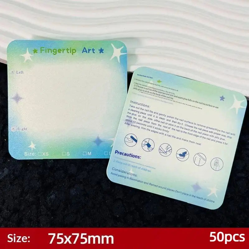 Gradient Pearlescent Nail Display Cards Mark Colorful Design Perfect Qme C C